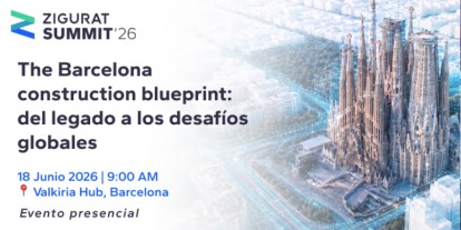 Portada del ZIGURAT Summit 2026, con imagen de la Sagrada Familia, el título y datos del evento, lugar fecha y hora.
