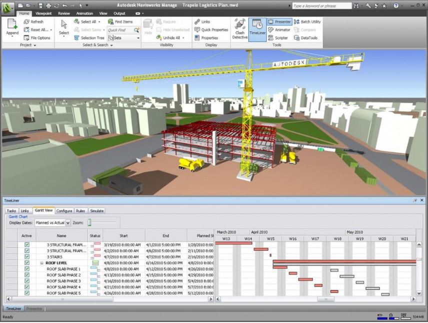 Virtual Design - Navisworks timeline