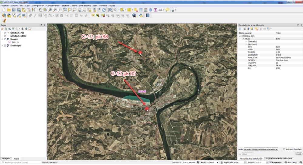 Ortofoto QGIS - modelado carreteras