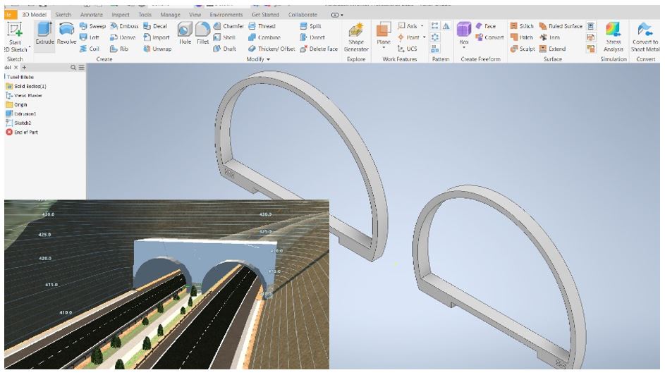 Catálogo de secciones compuestas aplicadas en el modelo - Planificación BIM GIS